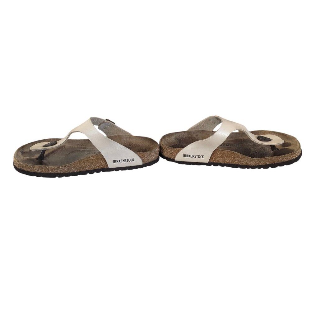 Birkenstock Platinum Leather Sandals - Size 40 - Picture 3 of 12